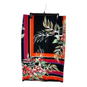 ECI New York Floral Pencil Skirt Womens Large Flowers Large